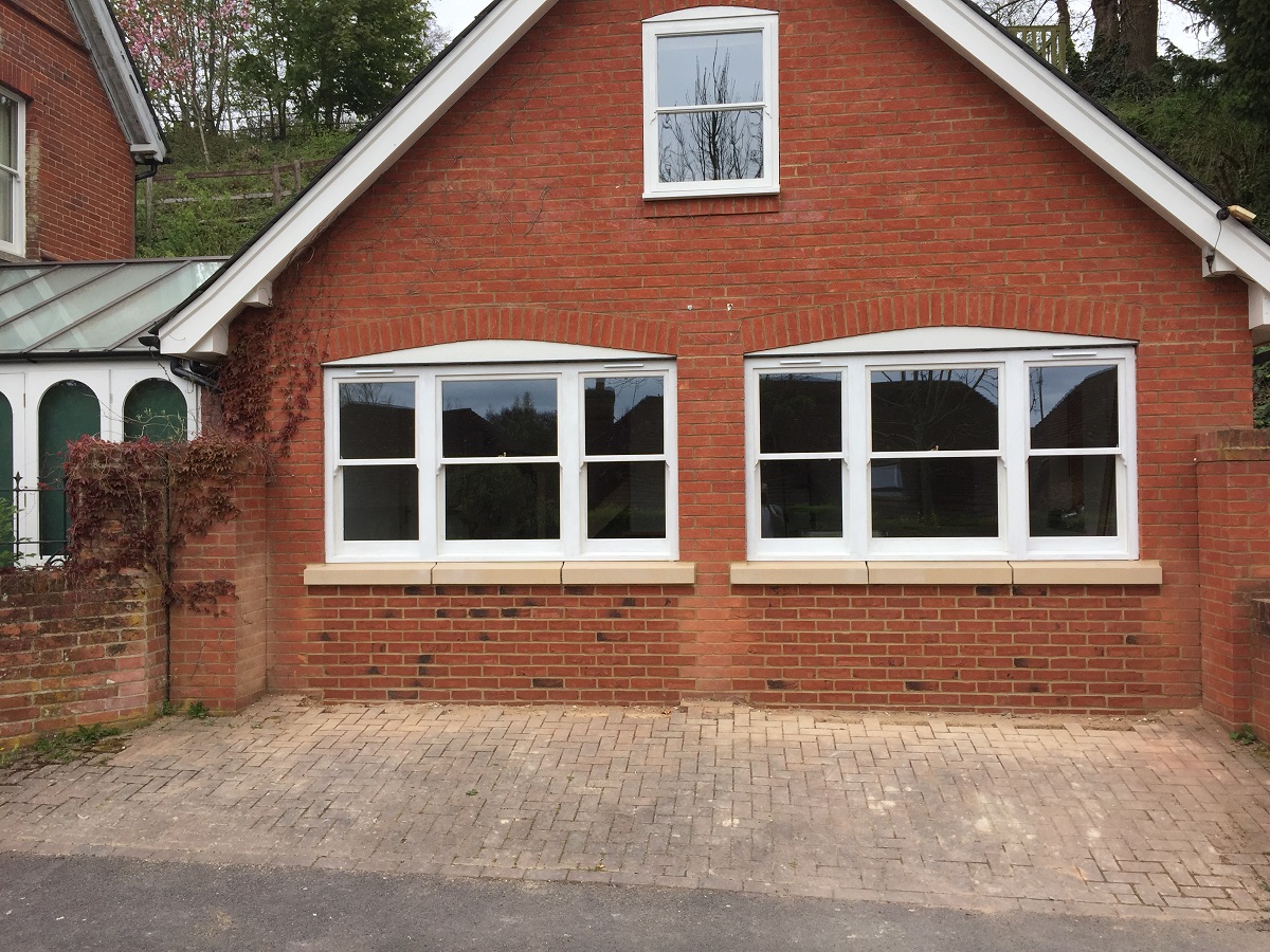 Double glazed traditional sliding sash windows in Stockbridge, Wiltshire